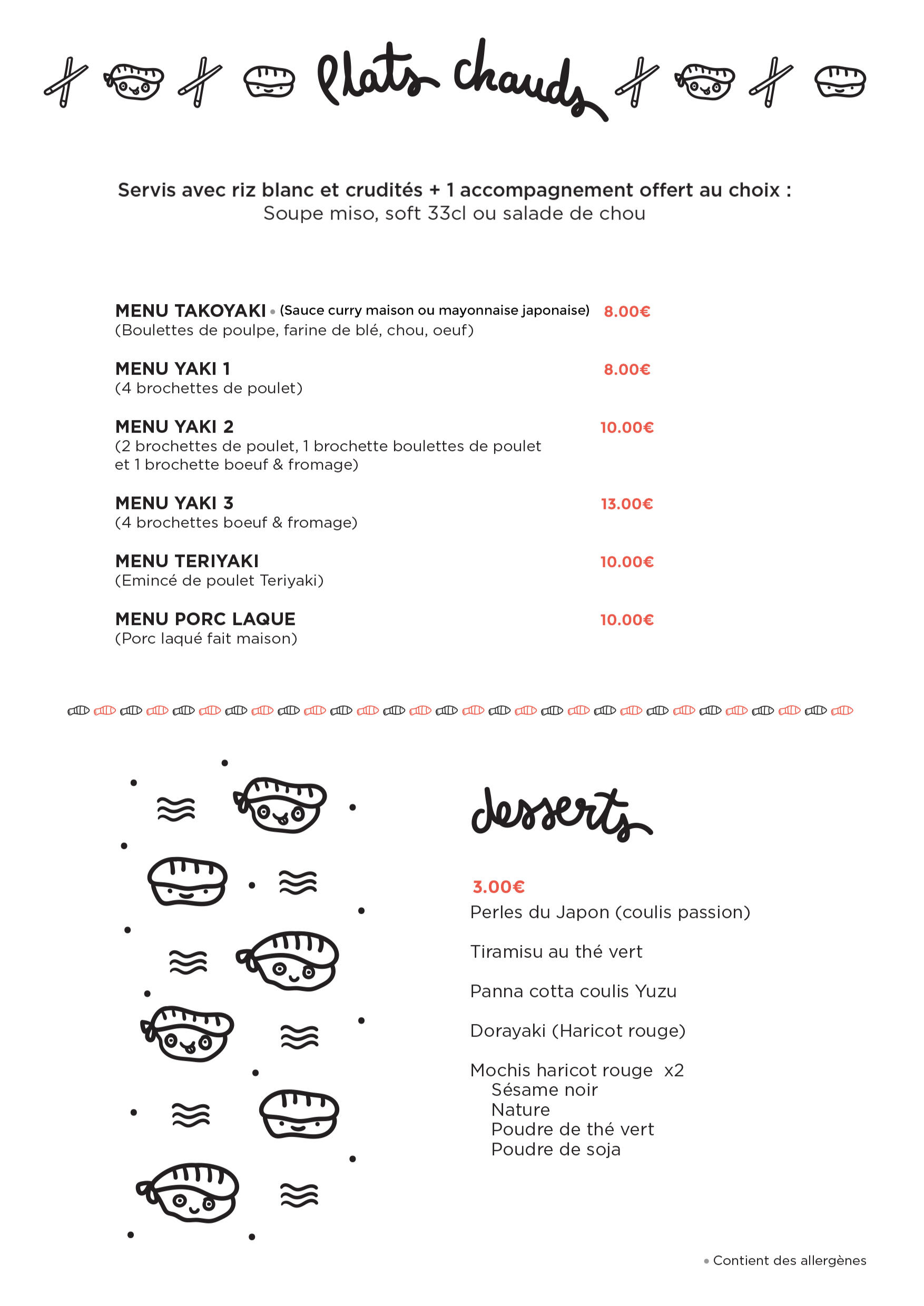 Nos entrée & boissons